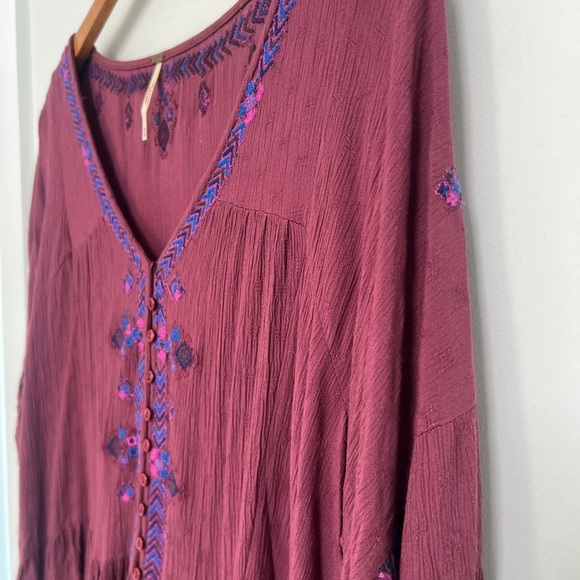 Free People Boho Arianna Embroidered Tunic Dress - Picture 3 of 8